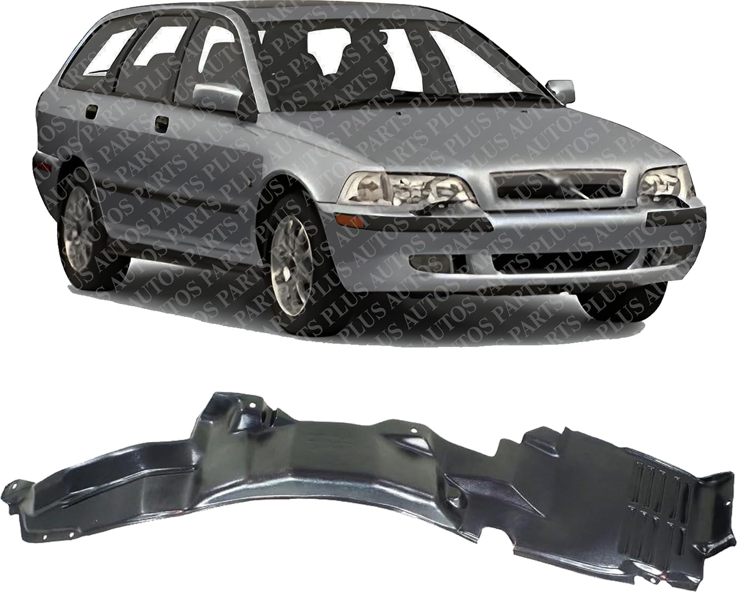 Front Fender Liner Right Passenger Side Direct Replacement Compatible With 2000 Volvo S40 / V40 VO1249103 308042662