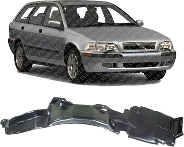 Front Fender Liner Right Passenger Side Direct Replacement Compatible With 2000 Volvo S40 / V40 VO1249103 308042662