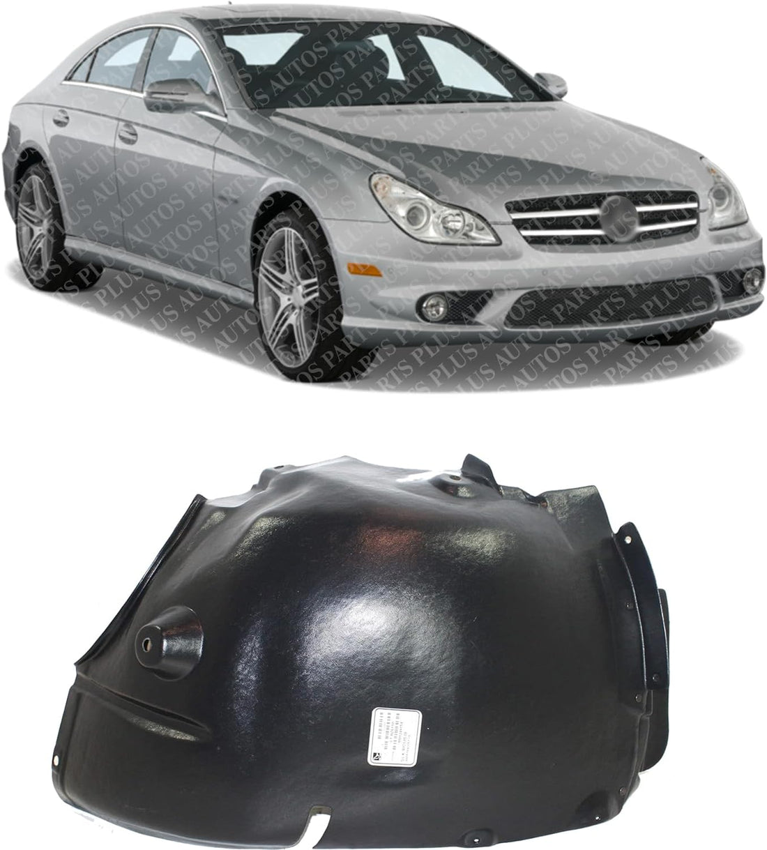 Front Section Fender Liner Right Passenger Side Direct Replacement Compatible With 2005-2008 Mercedes Benz SLK350 MB1249154 1716900230