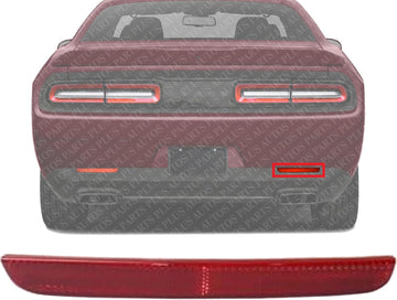 Rear Bumper Reflector Right Passenger Side Direct Replacement Compatible With 2015-2022 Dodge Challenger CH1185105 68211188AA