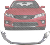 Front Lower Grille Molding Chrome Direct Replacement Compatible With 2013-2015 Honda Accord HO1210142 71122T2FA01ZB