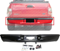 Rear Step Bumper Face Bar Steel With Pads Direct Replacement Compatible With 1997-2003 Ford F-150 FO1103104 YL3Z17906FA-PFM