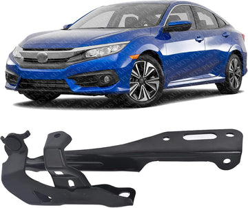 Front Hood Hinge Steel Left Driver Side Direct Replacement Compatible with 2016-2021 Honda Civic HO1236144 60170TBAA00ZZ