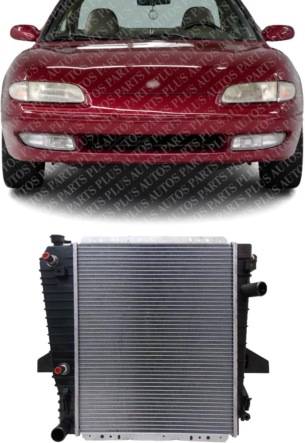 Front Radiator Aluminum Core Direct Replacement Compatible With 1995-1997 Ford Ranger FO3010163 ZZL415200B