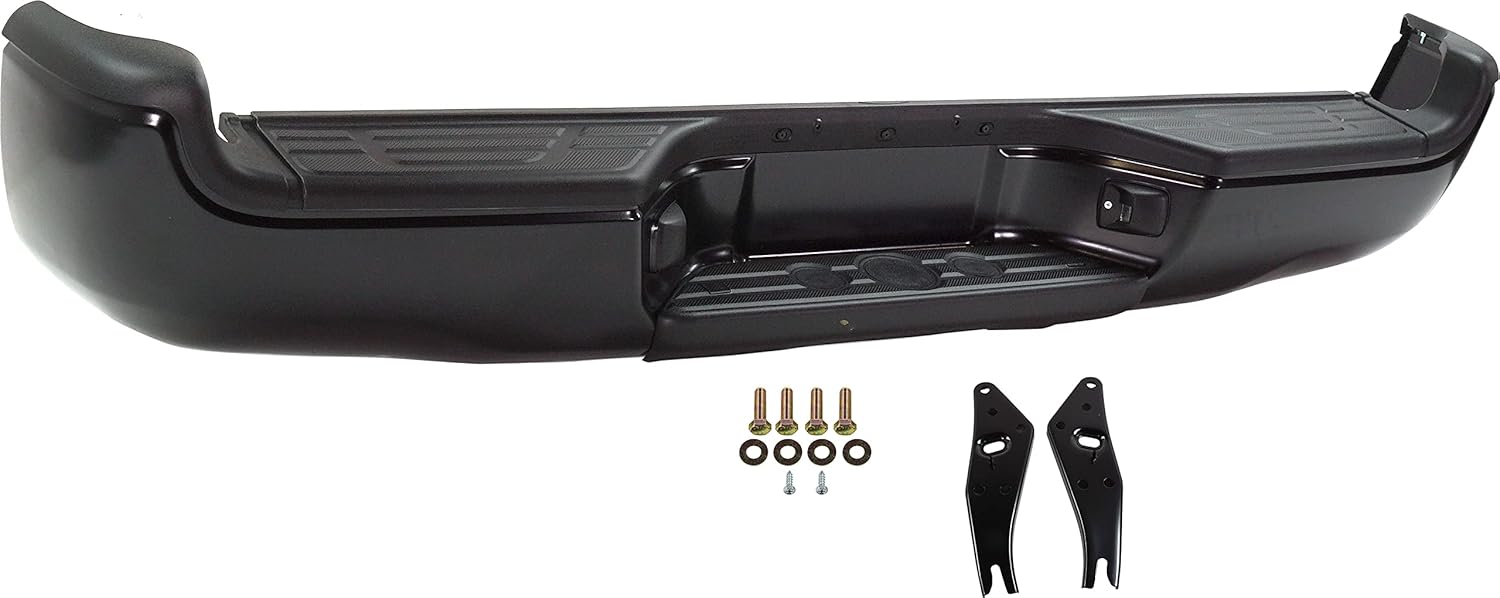 AUTOS PARTS PLUS Rear Bumper Face Bar Primed Steel With Mounting Bracket Direct Replacement Compatible With 2005-2015 Toyota Tacoma TO1103114 5215104051-PFM
