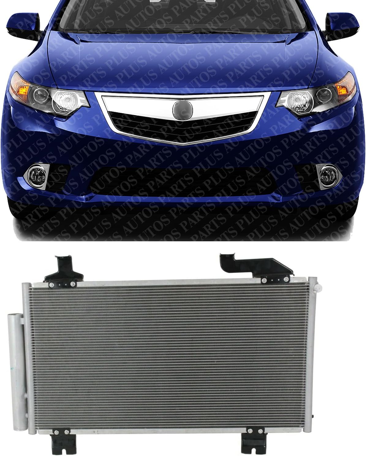 Front A/C Condenser Aluminum Direct Replacement Compatible With 2009-2014 Acura TSX AC3030125 80100TL2A01