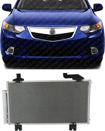 Front A/C Condenser Aluminum Direct Replacement Compatible With 2009-2014 Acura TSX AC3030125 80100TL2A01