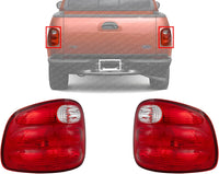 Set of 2 Tail Lights Lens And Housing Right Passenger & Left Driver Side Direct Replacement Compatible With 2000-2003 Ford F-150 FO2801178 FO2800178 YL3Z13404AA YL3Z13405AA
