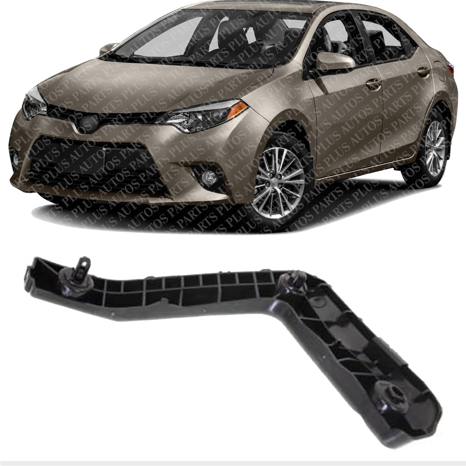 Front Bumper Support Bracket Left Driver Side Direct Replacement Compatible With 2014-2016 Toyota Corolla TO1042123 5211602240