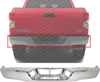 Rear Step Bumper Face Bar Chrome Steel Direct Replacement Compatible With 2007-2013 Toyota Tundra TO1102244 521510C060