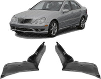 Set Of 2 Front Lower Section Fender Liner Right & Left Side Direct Replacement Compatible With 2001-2007 Mercedes Benz C-Class MB1249114 MB1248183 2038810423 2038840822 2038810323