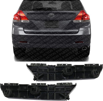 Set Of 2 Rear Bumper Cover Retainer Plastic Left Driver & Right Passenger Side Direct Replacement Compatible With 2009-2016 Toyota Venza TO1143126 TO1142126 521580T010 521570T010