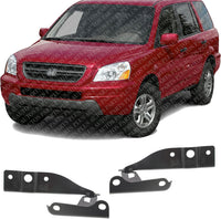 Set of 2 Hood Hinges Left Driver & Right Passenger Side Direct Replacement Compatible with 2003-2008 Honda Pilot / 2006-2014 Ridgeline HO1236135 HO1236136 60120S9VA00ZZ