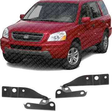 Set of 2 Hood Hinges Left Driver & Right Passenger Side Direct Replacement Compatible with 2003-2008 Honda Pilot / 2006-2014 Ridgeline HO1236135 HO1236136 60120S9VA00ZZ