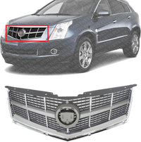 Front Grille Assembly Plastic Gray Shell and Insert Direct Replacement Compatible With 2010-2012 Cadillac SRX GM1200629 25778321