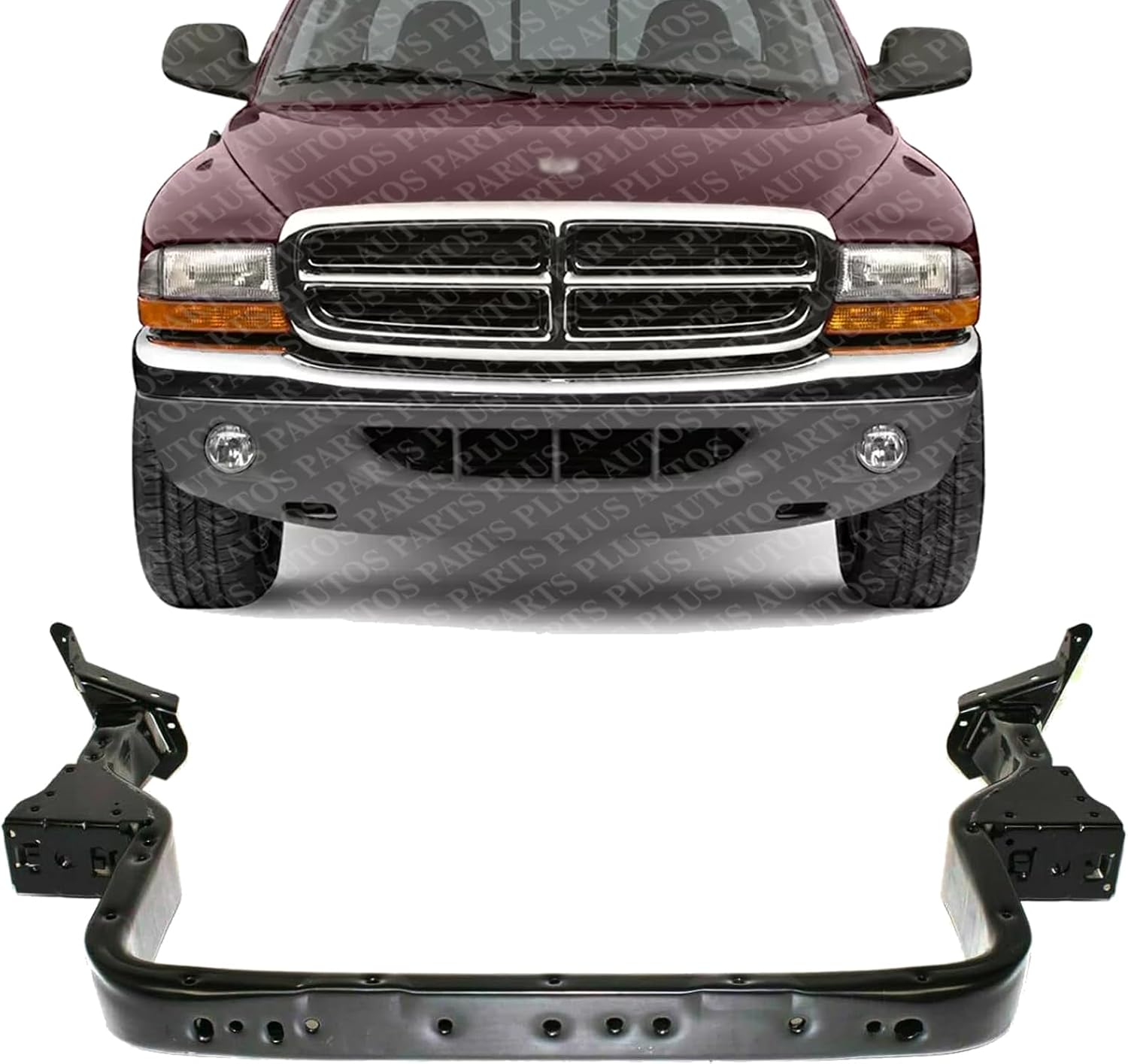 Front Radiator Lower Support Tie Bar Steel Direct Replacement Compatible With 1997-2004 Dodge Dakota CH1225190 55255720AE