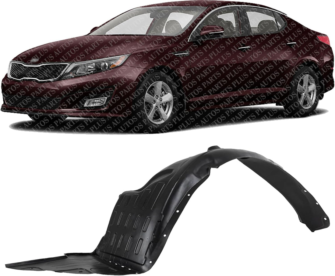 Front Fender Liner Left Driver Side Direct Replacement Compatible With 2014-2015 Kia Optima KI1248132 868112T500
