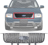 Front Grille Assembly Dark Gray Shell And Insert Direct Replacement Compatible With 2005-2007 Ford Freestyle FO1200480 5F9Z8200AAA
