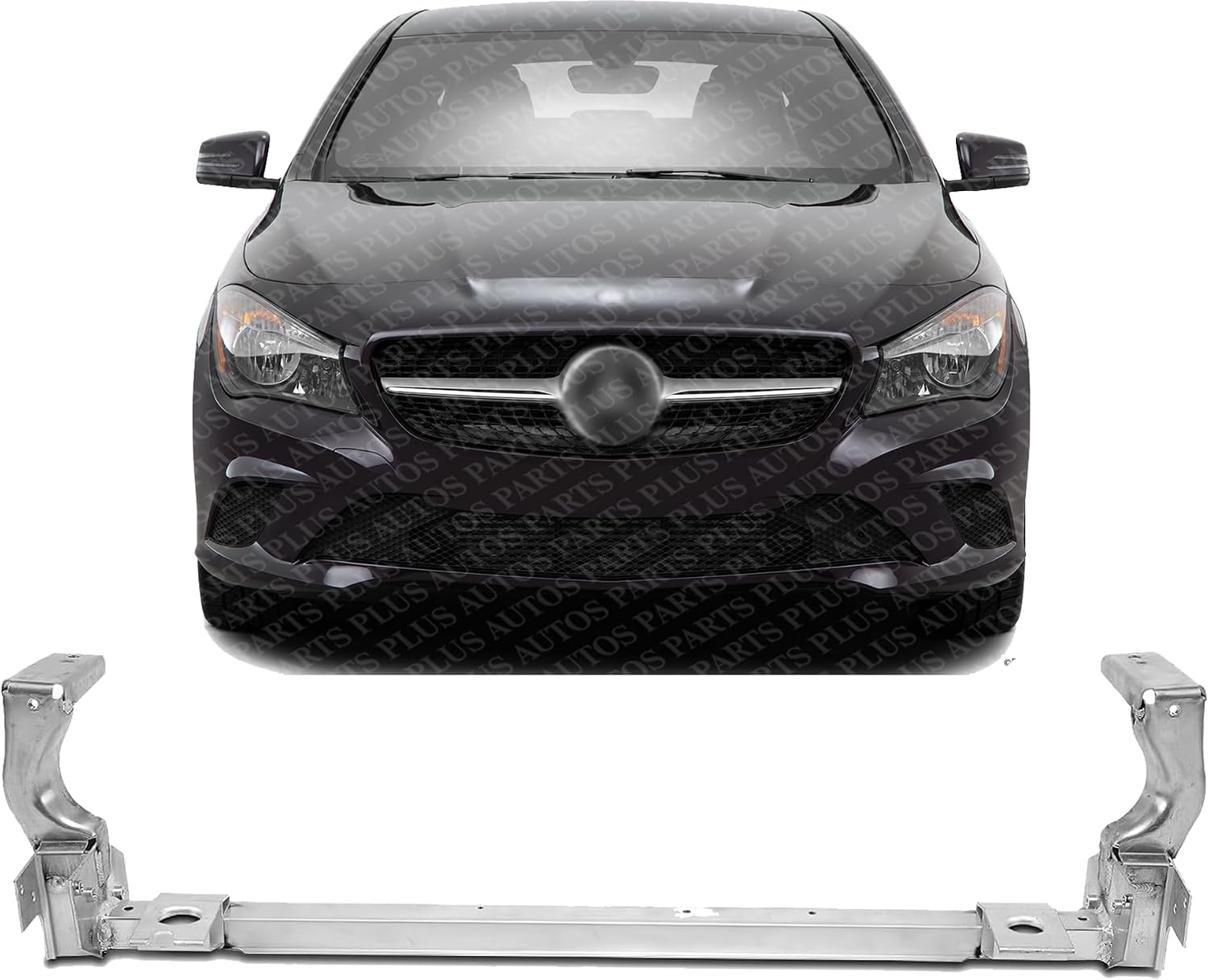 Front Radiator Lower Support Aluminum Direct Replacement Compatible With 2014-2019 Mercedes Benz CLA-Class / 2015-2020 GLA-Class MB1225192 2466200019 2466200830