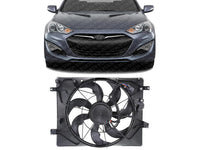 Front Radiator Single Fan Assembly Direct Replacement Compatible with 2013-2016 Hyundai Genesis Coupe HY3115148 253802M280