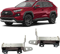Set of 2 Front Bumper Extension Bracket Steel Left Driver & Right Passenger Side Direct Replacement Compatible with 2019-2024 Toyota RAV4 TO1043141 TO1042141 521020R040 521030R040