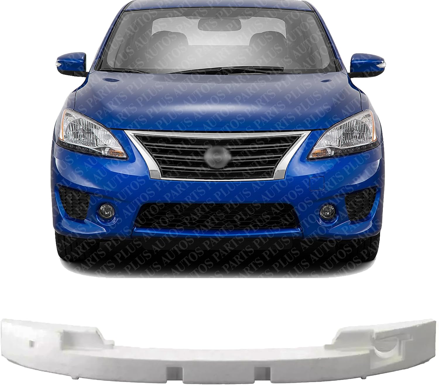 Front Bumper Impact Absorber Direct Replacement Compatible With 2013-2015 Nissan Sentra NI1070155 620903SH0A