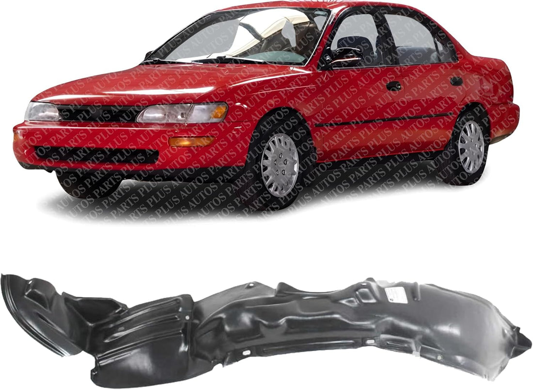 Front Fender Liner Left Driver Side Direct Replacement Compatible With 1993-1997 Toyota Corolla TO1248104 5387612200