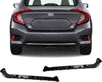 Set of 2 Rear Bumper Bracket Plastic Right Passenger & Left Driver Side Direct Replacement Compatible with 2016-2021 Honda Civic HO1143116 HO1142116 71593TBAA00 71598TBAA00