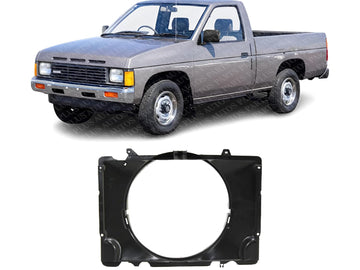 Front Upper Radiator Fan Shroud Assembly Plastic Direct Replacement Compatible with 1986-1997 Nissan Pickup NI3110101 2147601G00