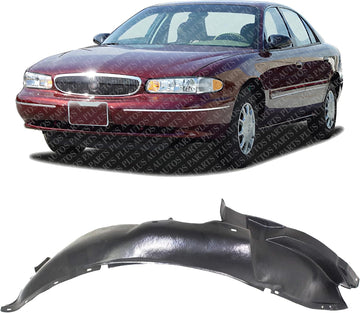 Front Fender Liner Left Driver Side Direct Replacement Compatible With 2003-2005 Saturn L-Series GM1248143 22696321