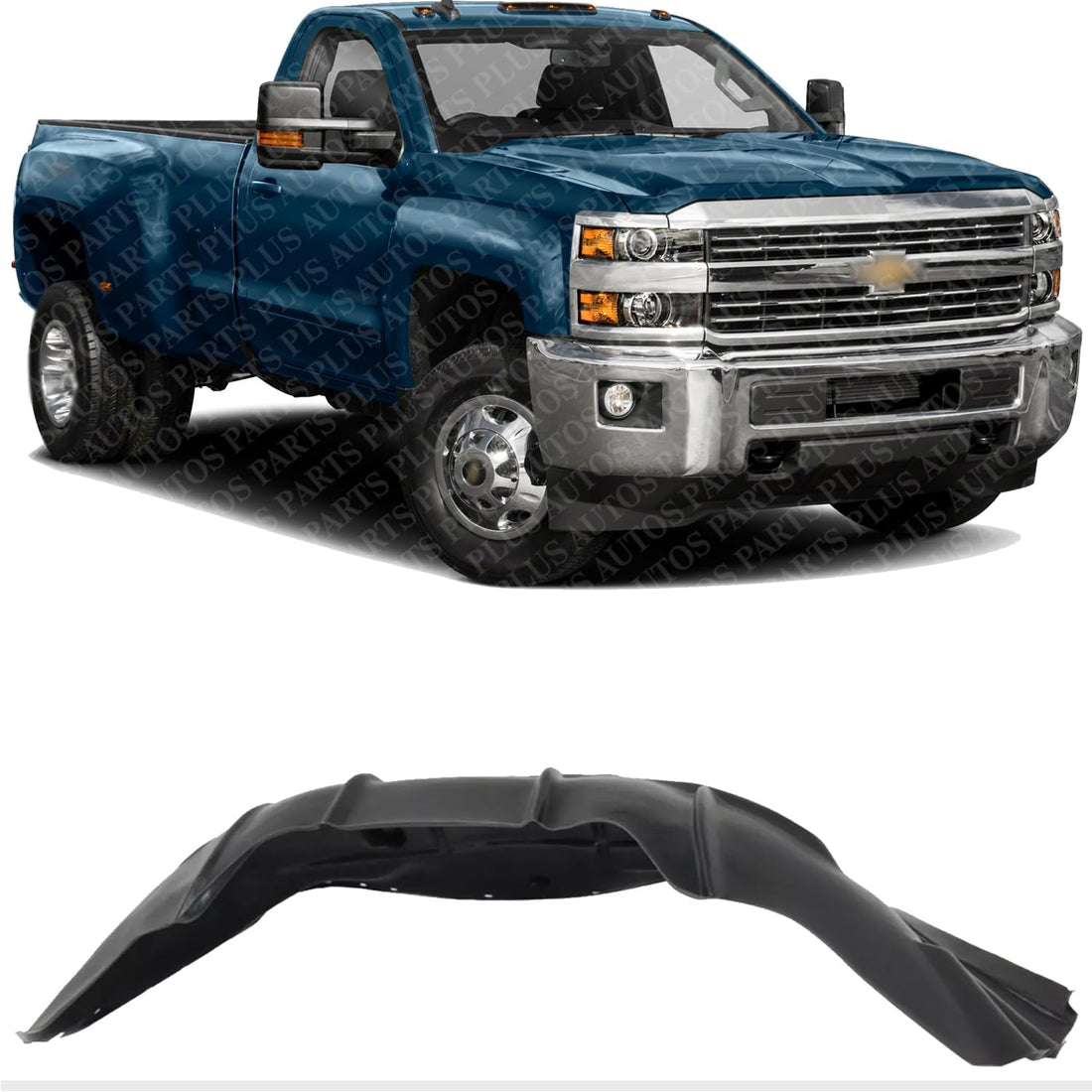 Front Fender Liner Right Passenger Side Direct Replacement Compatible With 2015-2019 Chevrolet Silverado 2500HD 3500HD GM1249249 22763676