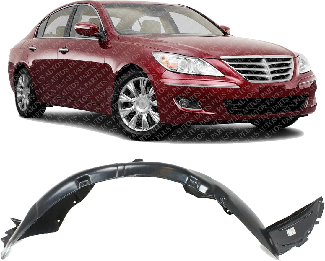 Front Fender Liner Right Passenger Side Direct Replacement Compatible With 2009 Hyundai Genesis HY1249117 868123M000