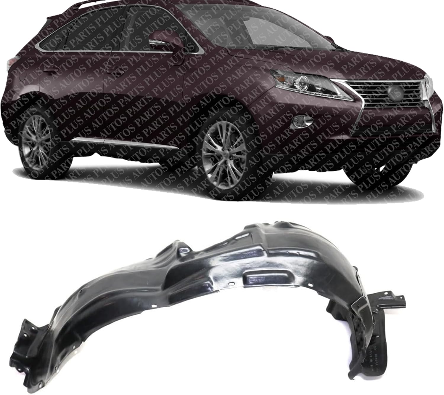 Front Fender Liner Right Passenger Side Direct Replacement Compatible With 2013-2015 Lexus RX350 / RX450h LX1249120 538050E060