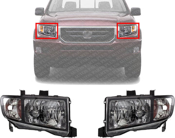 Set Of 2 Front Headlight Lens And Housing Right Passenger & Left Driver Side Direct Replacement Compatible With 2006-2008 Honda Ridgeline HO2502128 HO2503128 33151SJCA02 33101SJCA02