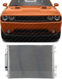 AUTOS PARTS PLUS Front A/C Condenser Aluminum Core Direct Replacement Compatible With 2005-2023 Chrysler 300/2008-2023 Dodge Challenger CH3030210 5137693AE 5137693AD