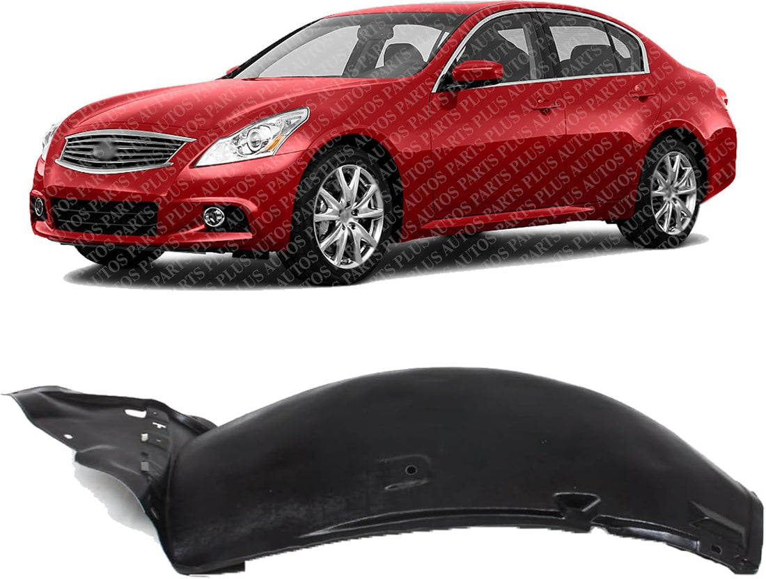 Front Section Fender Liner Left Driver Side Direct Replacement Compatible With 2008-2010 Infiniti G37 IN1248114 63845JL00A