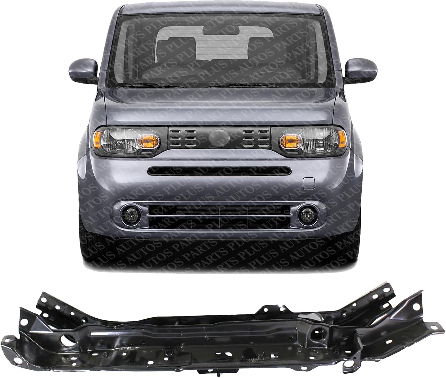 Front Upper Radiator Center Support Tie Bar Steel Direct Replacement Compatible With 2009-2014 Nissan Cube NI1225192 625111FA0H