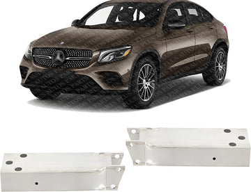 Set Of 2 Front Bumper Impact Bracket Aluminum Right Passenger & Left Driver Side Direct Replacement Compatible With 2016-2023 Mercedes Benz GLC-Class / 2017-2023 E-Class MB1067114