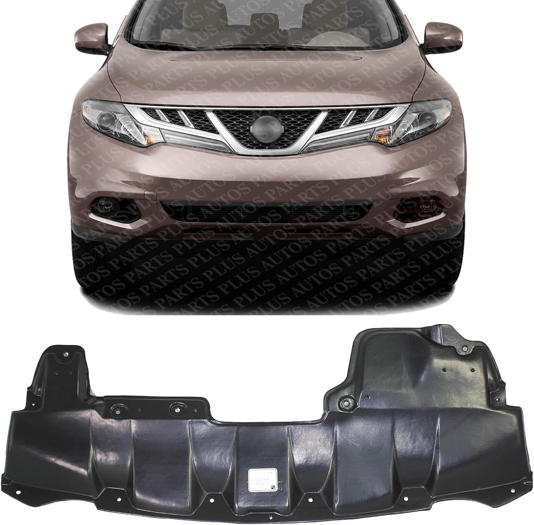 Front Engine Splash Shield Under Cover Direct Replacement Compatible with 2009-2014 Nissan Murano NI1228131 758921AA0A