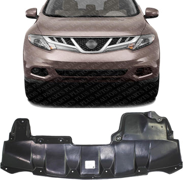 Front Engine Splash Shield Under Cover Direct Replacement Compatible with 2009-2014 Nissan Murano NI1228131 758921AA0A