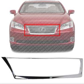 Front Center Main Grille Trim Molding Chrome Direct Replacement Compatible With 2010-2012 Lexus ES350 LX1210103 5311133350