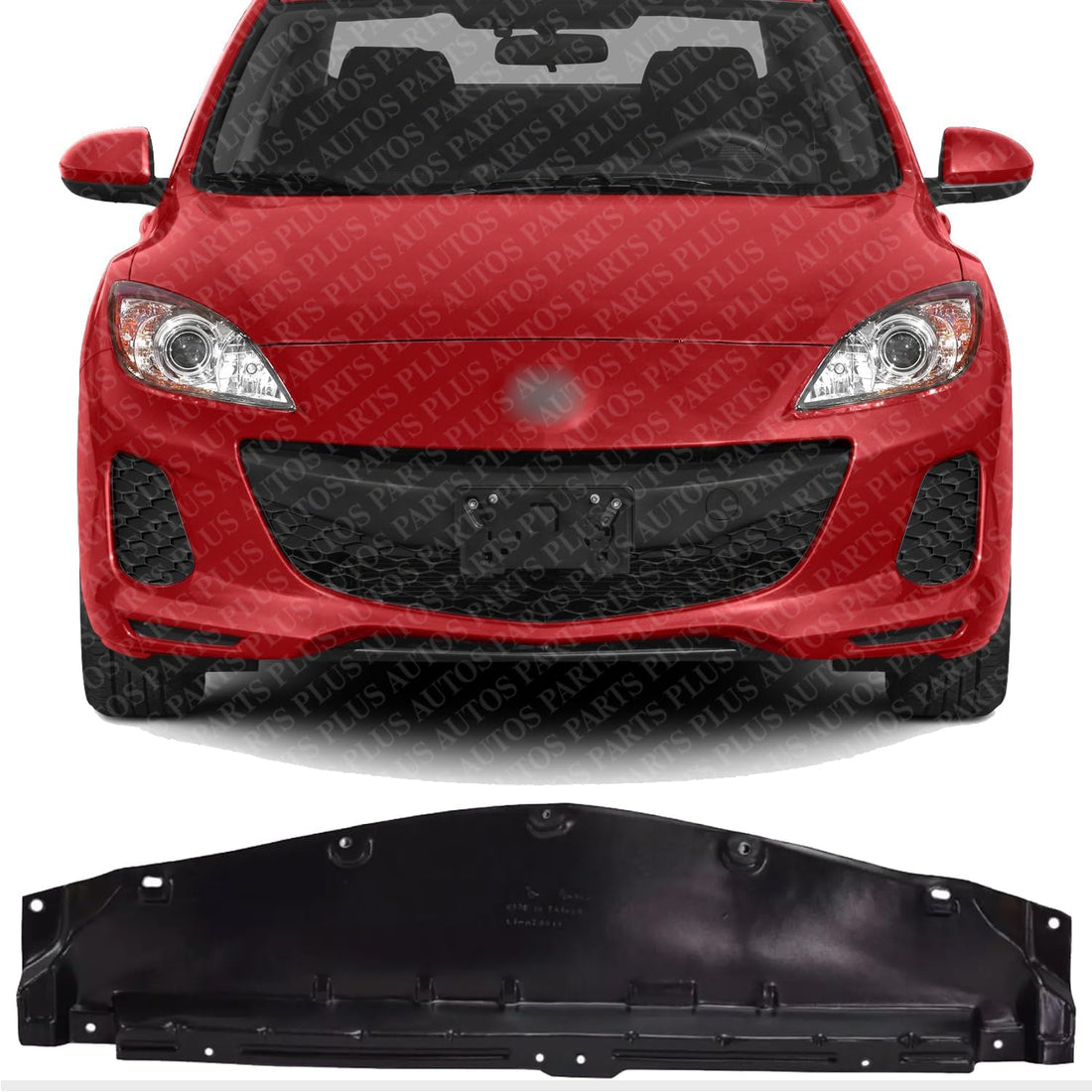 Front Engine Splash Shield Under Cover Direct Replacement Compatible with 2010-2013 Mazda 3 MA1228113 BBM456112E