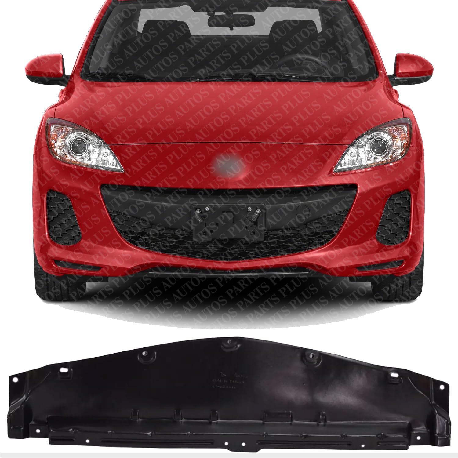 Front Engine Splash Shield Under Cover Direct Replacement Compatible with 2010-2013 Mazda 3 MA1228113 BBM456112E