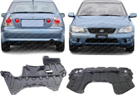Front & Rear Engine Splash Shield Under Cover Plastic Direct Replacement Compatible with 2001-2005 Lexus IS300 LX1228108 LX1228101 5141053012 5142053012