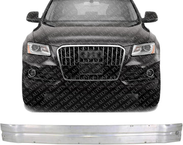 Set Of 2 Front Bumper Impact Bar Reinforcement Aluminum Without Cruise Control & Parking Aid Sensor Holes Direct Replacement Compatible With 2009-2017 Audi Q5 / SQ5 AU1006123