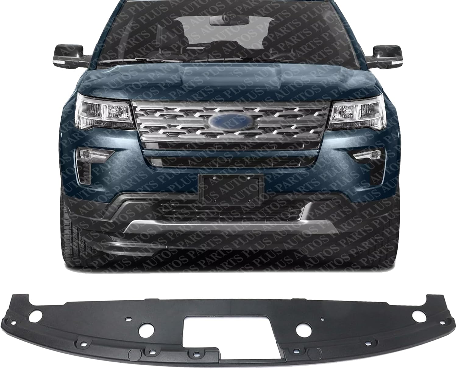 Front Radiator Support Cover Plastic Direct Replacement Compatible With 2016-2019 Ford Explorer FO1224120 FB5Z8A284AA