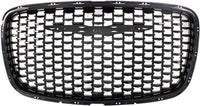 Front Grille Assembly Shiny Black Shell And Insert Direct Replacement Compatible With 2015-2022 Chrysler 300 CH1200393 5SW18DX8AE
