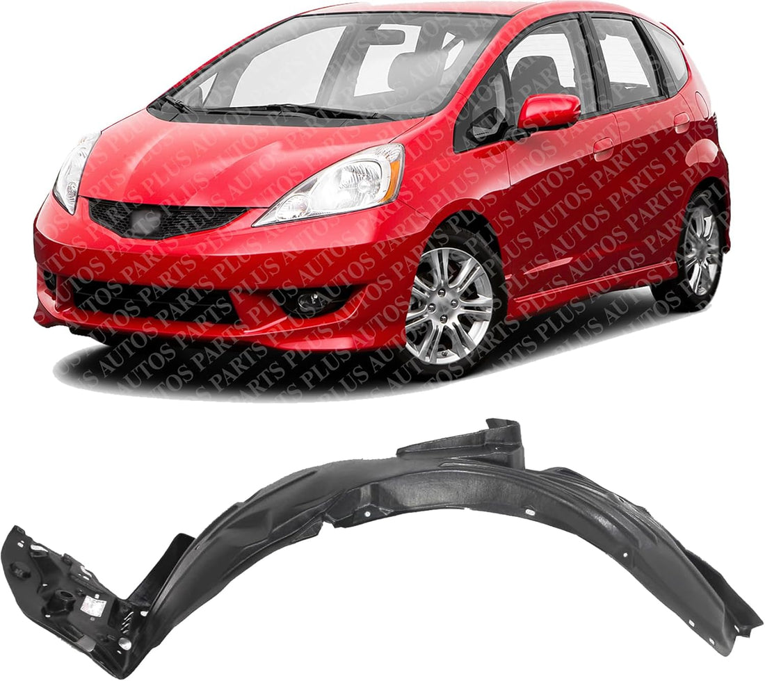 Front Fender Liner Left Driver Side Direct Replacement Compatible With 2009-2011 Honda Fit HO1248133 74151TK6A01
