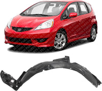 Front Fender Liner Left Driver Side Direct Replacement Compatible With 2009-2011 Honda Fit HO1248133 74151TK6A01