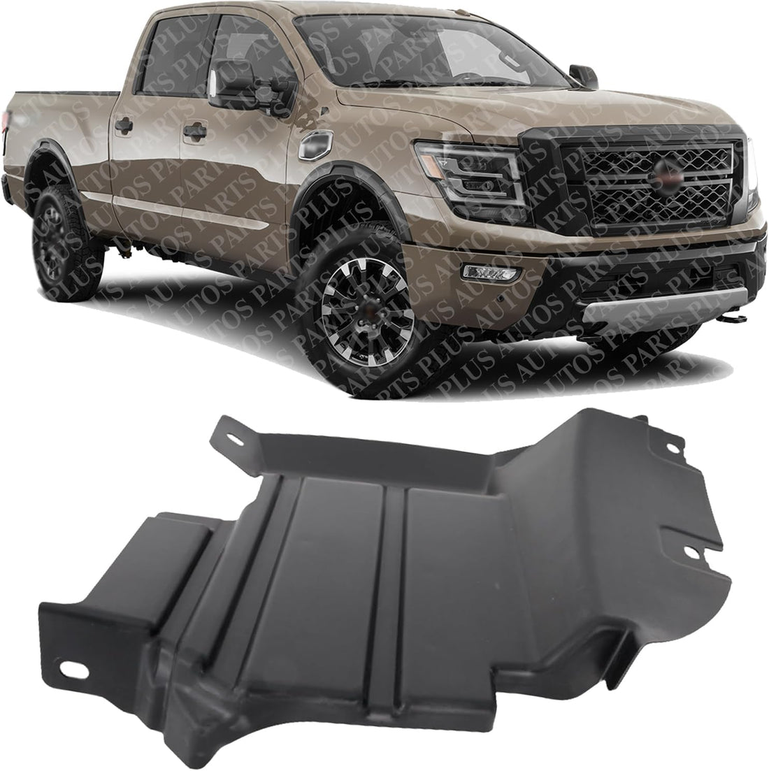 Front Fender Liner Right Passenger Side Direct Replacement Compatible with 2020-2023 Nissan Titan NI1249184 638449FV1A
